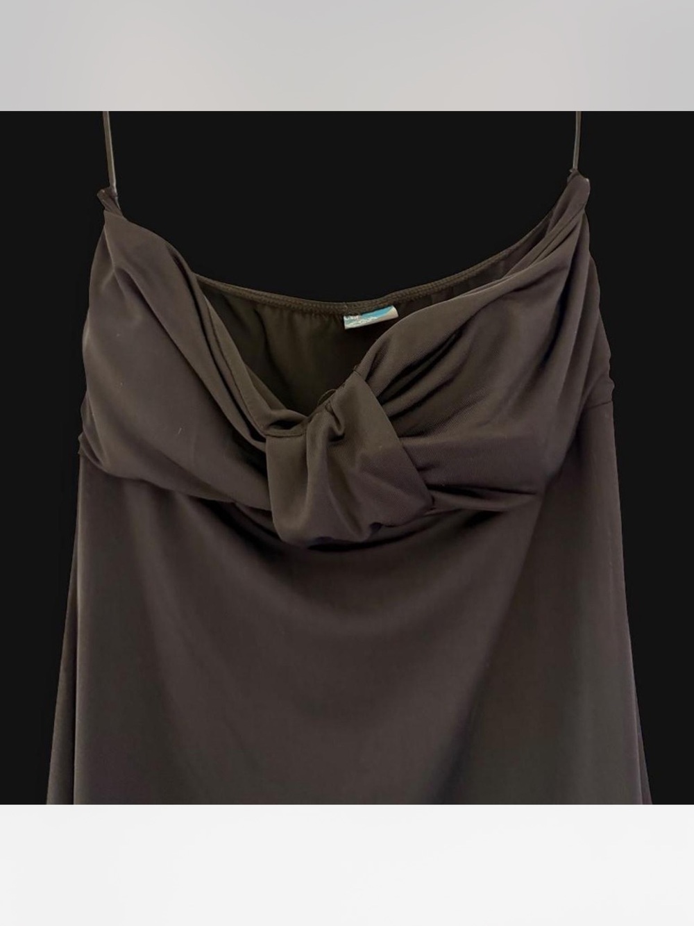 Black Strapless Twist-Front Dress 🖤